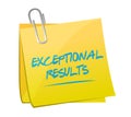 exceptional results memo post