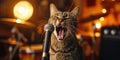 An Exceptionally Skilled Cat Artist Steals The Limelight By Singing With Style