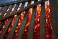 Excerpt wine in glass bottles under special lighting