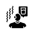 excessive thirst disease symptom glyph icon vector illustration