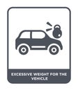 excessive weight for the vehicle icon in trendy design style. excessive weight for the vehicle icon isolated on white background.