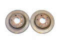 Excessively used rusty brake discs