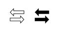 Exchange arrow icon. Direction, navigation, and swap symbol. Bidirectional arrows sign Royalty Free Stock Photo