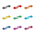 Exchange arrow icon, Reload vector icon, color icons set Royalty Free Stock Photo