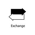 Exchange arrow icon, reverse swap vector switch flip. Exchange data symbol icon Royalty Free Stock Photo