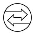 Exchange arrow transfer circle icon