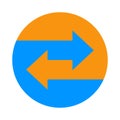 Exchange arrow transfer circle logo