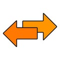 Exchange arrow transfer icon,swap web button design, move symbol vector illustration