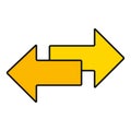 Exchange arrow transfer icon,swap web button design, move symbol vector illustration