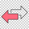 Exchange arrow transfer icon,swap web button design, move symbol vector illustration