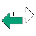Exchange arrow transfer icon,swap web button design, move symbol vector illustration