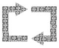 Exchange Arrows Recursion Mosaic of Itself Items Royalty Free Stock Photo