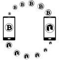 Exchange between bitcoin and neo in the phone