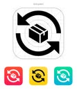 Exchange box icon. Royalty Free Stock Photo
