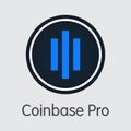 Exchange - Coinbase Pro. The Crypto Coins or Cryptocurrency Logo