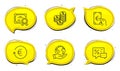 Exchange currency, Coins and Discounts icons set. Finance sign. Reshresh exchange rate, Cash money, Best offer. Vector