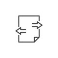 Exchange file outline icon Royalty Free Stock Photo