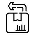 Exchange goods icon, outline style