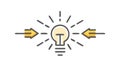 Exchange of Ideas Lightbulb Flow Icon, vector design Generative AI Royalty Free Stock Photo