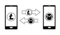 Exchange between litecoin and monero in the phone