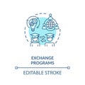 Exchange programs concept icon Royalty Free Stock Photo