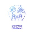 Exchange programs concept icon Royalty Free Stock Photo