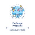 Exchange programs concept icon Royalty Free Stock Photo