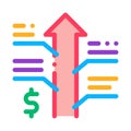 Exchange rate appreciation icon vector outline illustration