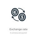 Exchange rate icon vector. Trendy flat exchange rate icon from e commerce and payment collection isolated on white background. Royalty Free Stock Photo