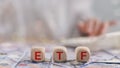 exchange-traded fund (ETF) is a type of pooled investment security that operates much like a mutual fund. Royalty Free Stock Photo