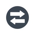 Exchange vector glyph color icon Royalty Free Stock Photo