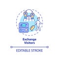 Exchange visitors concept icon
