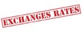 Exchanges rates red stamp Royalty Free Stock Photo