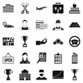 Exchequer icons set, simple style Royalty Free Stock Photo