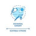 Excisional surgery concept icon