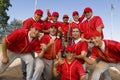 Excited Baseball Team Royalty Free Stock Photo