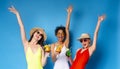 Excited Diverse Girls in Swimsuits Enjoying Summer Time