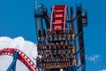 Excited faces of people enyoing a Sheikra rollercoaster ride at Busch Gardens Theme Park 12