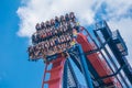 Excited faces of people enyoing a Sheikra rollercoaster ride at Busch Gardens Theme Park 4