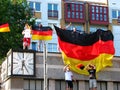 Excited German public after the football world cup victory