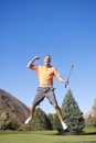 Excited Golfer Royalty Free Stock Photo