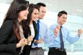 Excited group of business people Royalty Free Stock Photo
