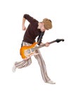 Excited guitarist Royalty Free Stock Photo