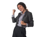 Excited happy smiling business woman Royalty Free Stock Photo