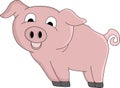 Excited little piglet illustration
