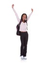 Excited Student Girl Royalty Free Stock Photo