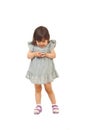 Excited toddler girl with phone mobile Royalty Free Stock Photo