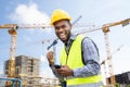 Excited Winner Construction Builder Worker Engineer Royalty Free Stock Photo