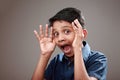 An excited young boy Royalty Free Stock Photo