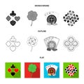 Excitement, casino, game and other web icon in flat,outline,monochrome style. Cheating, entertainment, recreation, icons